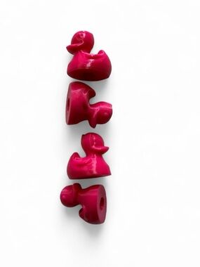 NWT Hot Pink Rubber Duck Tire Valve Stem Caps Set of 4 3D Printed